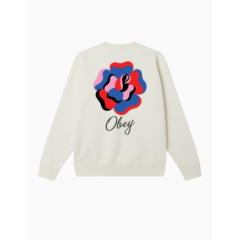 Sudadera Obey Paper Rose Off White