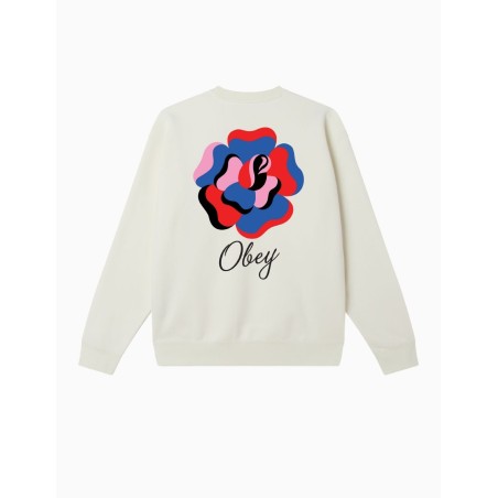 Sudadera Obey Paper Rose Off White