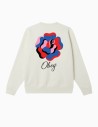 Sudadera Obey Paper Rose Off White