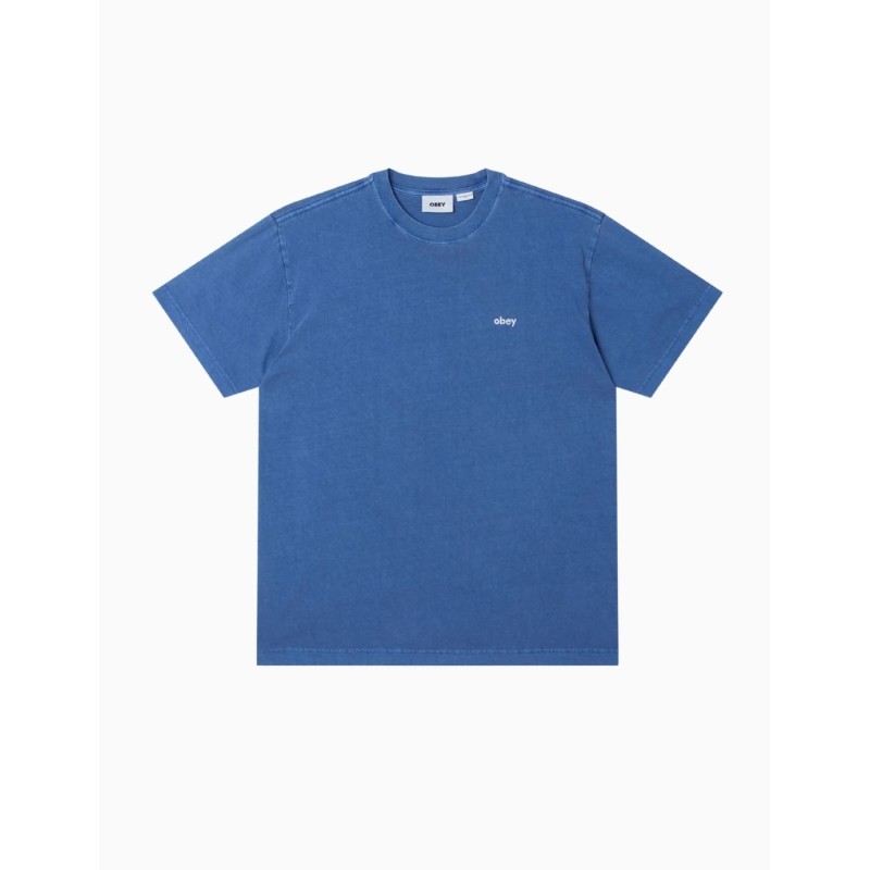 Camiseta Obey Lowercase Pigment Tee SS Electric Indigo