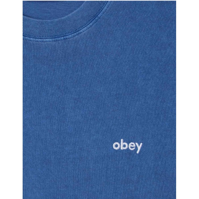 Camiseta Obey Lowercase Pigment Tee SS Electric Indigo