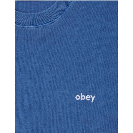 Camiseta Obey Lowercase Pigment Tee SS Electric Indigo