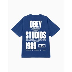 Camiseta Obey Stamped Pigment Electric Indigo
