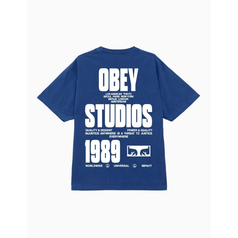 Camiseta Obey Stamped Pigment Electric Indigo