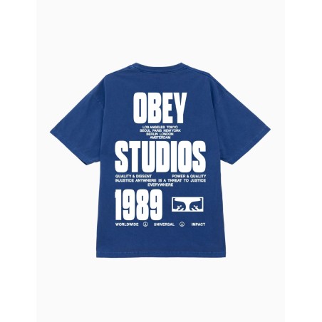 Camiseta Obey Stamped Pigment Electric Indigo