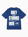 Camiseta Obey Stamped Pigment Electric Indigo
