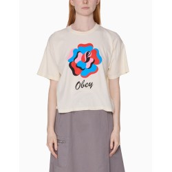 Camiseta De Mujer Obey Paper Rose Unbleached