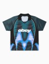 Camiseta Obey Blurred Soccer Jersey Dark Teal Multi