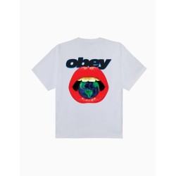 Camiseta Obey Lips Blanca
