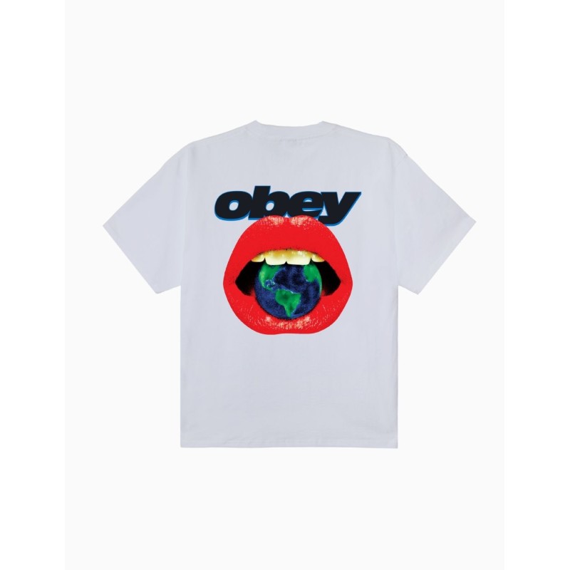 Camiseta Obey Lips Blanca