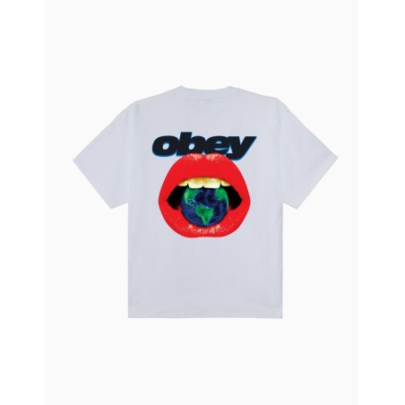 Camiseta Obey Lips Blanca
