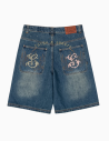 Pantalón Corto Grimey Chief Watcher Baggy Washed Sage Blue