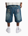Pantalón Corto Grimey Chief Watcher Baggy Washed Sage Blue