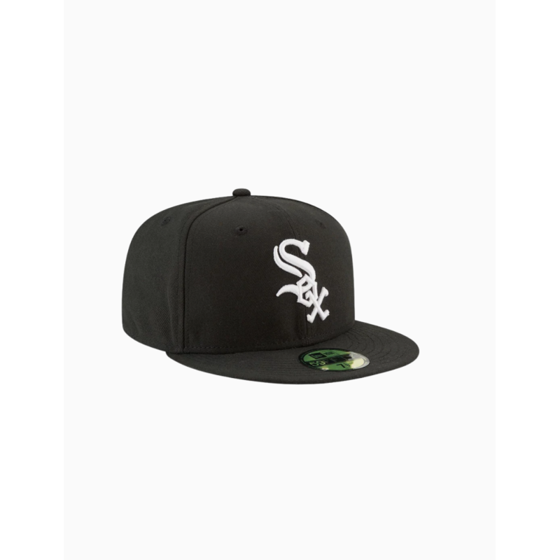 Gorra ajustada 59FIFTY negra oficial de los Chicago White Sox