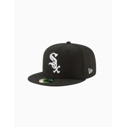 Gorra ajustada 59FIFTY negra oficial de los Chicago White Sox