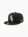 Gorra ajustada 59FIFTY negra oficial de los Chicago White Sox