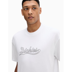 Camiseta de algodón Dickies Loose Wave Blanca