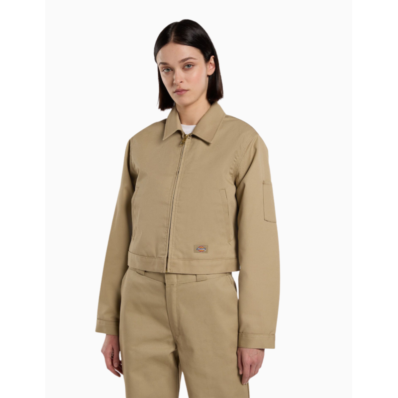 Chaqueta Dickies LINED EISENHOWER CROP W REC KHAKI