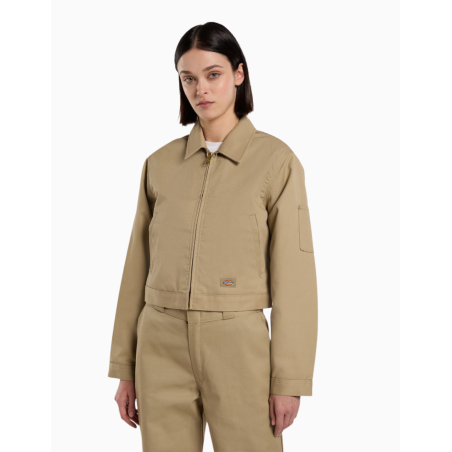 Chaqueta Dickies LINED EISENHOWER CROP W REC KHAKI