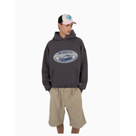 Sudadera Prohibited Racercore Hoodie Slate Blue