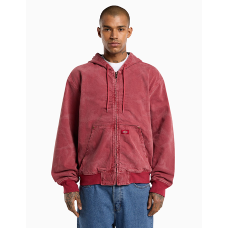 Chaqueta Dickies HILHAM LINED DENIM HOODED BOMBER GARNET