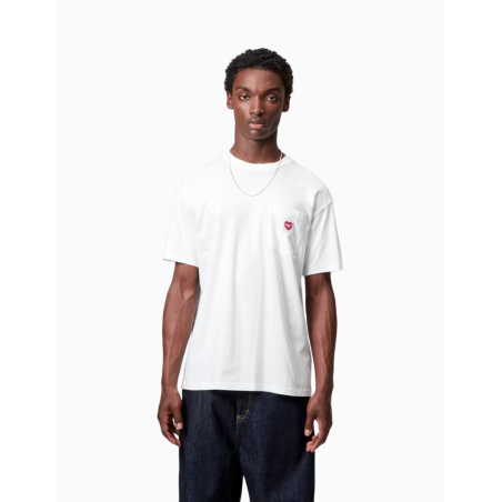 Camiseta Carhartt S/S Pocket Heart T-Shirt Blanca
