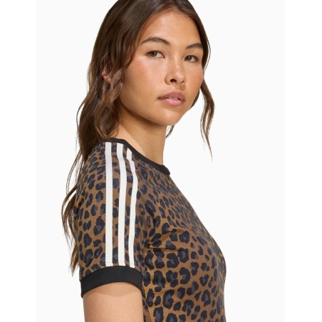Camiseta Adidas Cali con estampado de leopardo