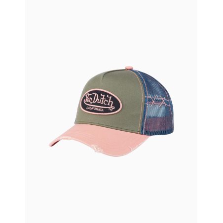 Gorra Von Dutch Trucker Rosa Verde