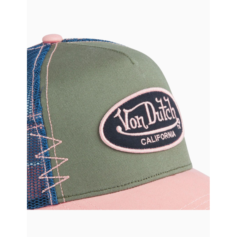 Gorra Von Dutch Trucker Rosa Verde