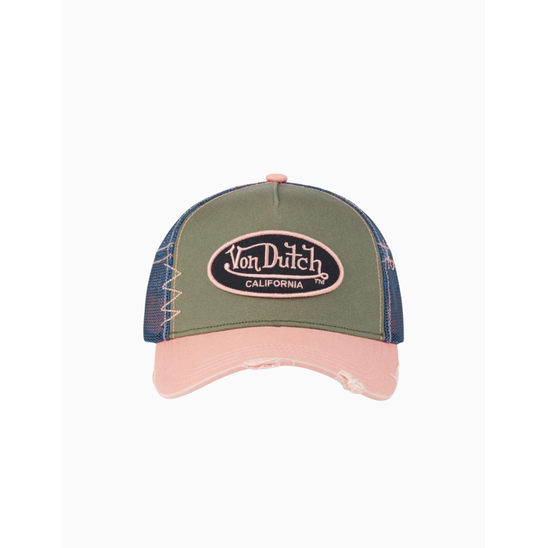 Gorra Von Dutch Trucker Rosa Verde