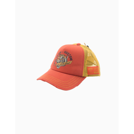 Gorra Von Dutch Trucker Naranja Tigre