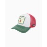 Gorra Capslab Snoopy Joe Cool Beige Green Red Trucker
