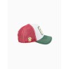 Gorra Capslab Snoopy Joe Cool Beige Green Red Trucker