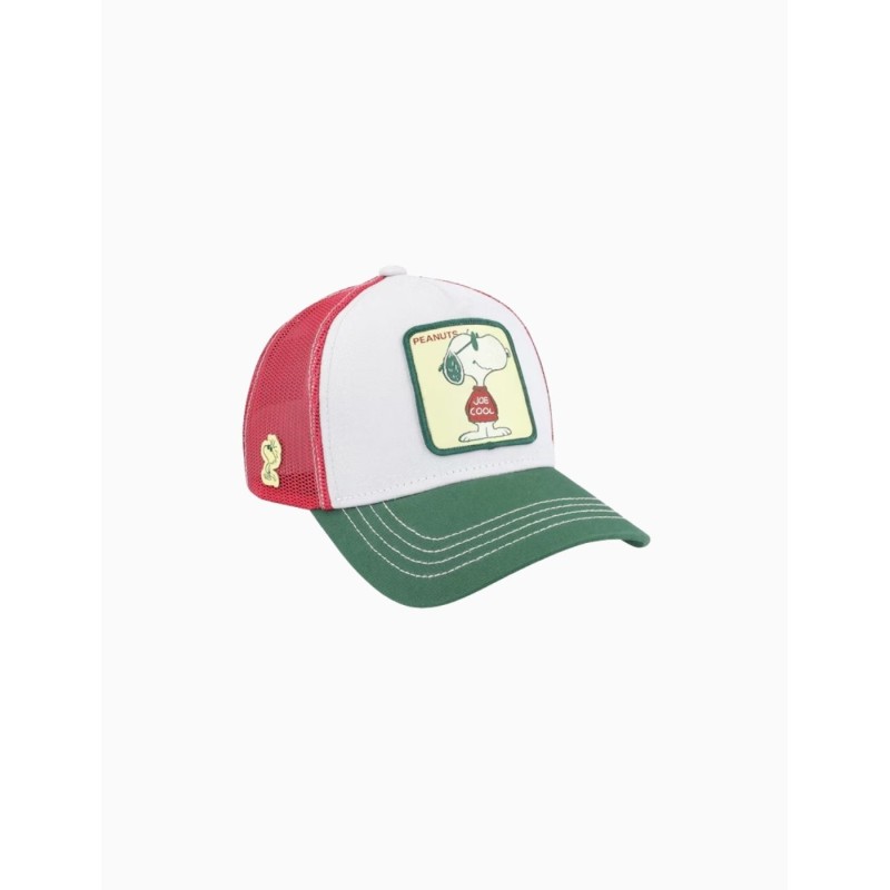 Gorra Capslab Snoopy Joe Cool Beige Green Red Trucker