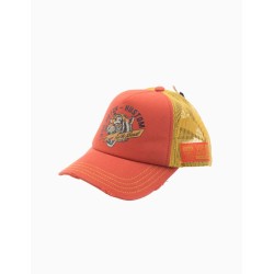 Gorra Von Dutch Trucker Naranja Tigre