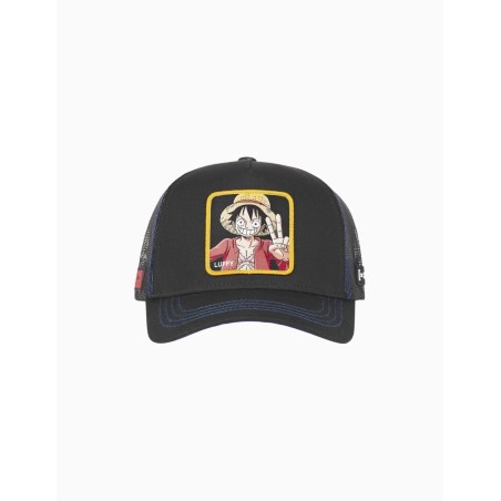 Gorra Capslab Trucker Luffy One Piece Amarillo Azul