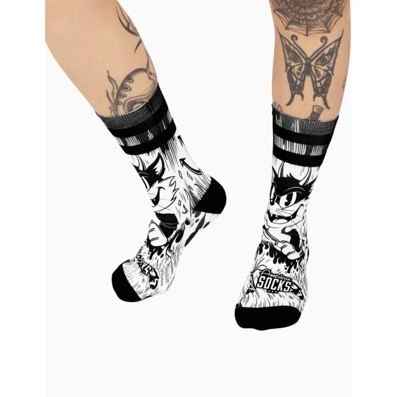Calcetines American Socks Mid High Evil Cat