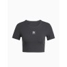 Camiseta Adidas Essentials Acanalada Negra