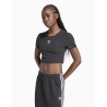 Camiseta Adidas Essentials Acanalada Negra