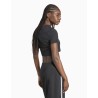 Camiseta Adidas Essentials Acanalada Negra