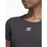 Camiseta Adidas Essentials Acanalada Negra