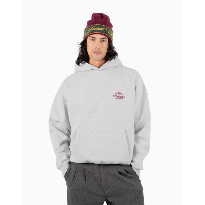 Sudadera Prohibited Leaf Hoodie Grey Melange