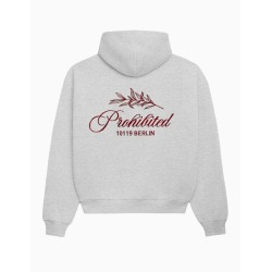 Sudadera Prohibited Leaf Hoodie Grey Melange
