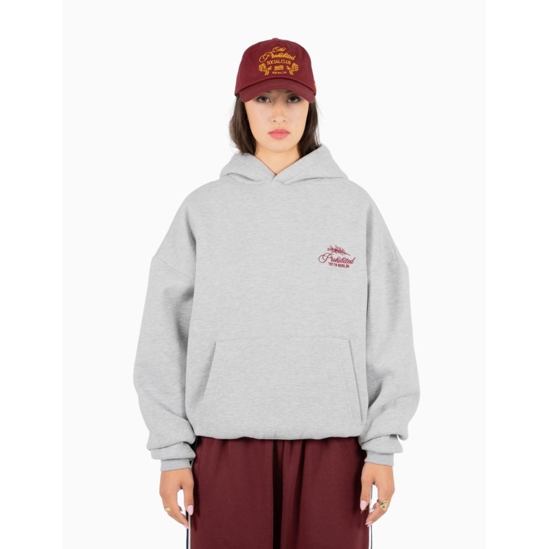 Sudadera Prohibited Leaf Hoodie Grey Melange