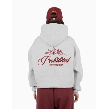Sudadera Prohibited Leaf Hoodie Grey Melange
