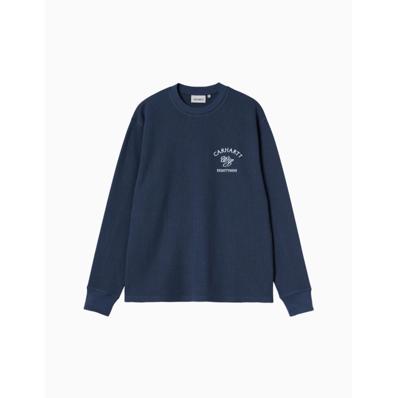 Camiseta de Manga Larga Carhartt Eightynine Waffle T-Shirt Navy