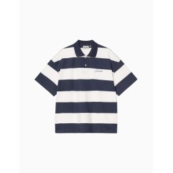 Polo Carhartt Delray Azul y Blanco