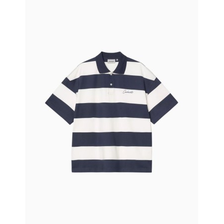 Polo Carhartt Delray Azul y Blanco