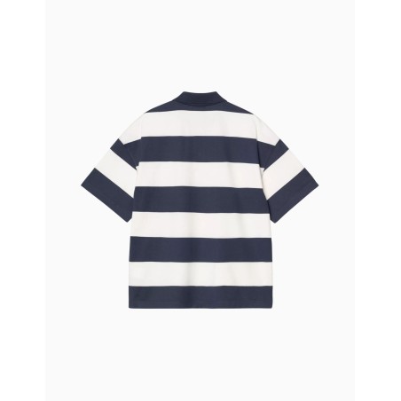 Polo Carhartt Delray Azul y Blanco