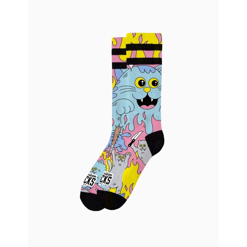 Calcetines American Socks Mid High Killer Kitties